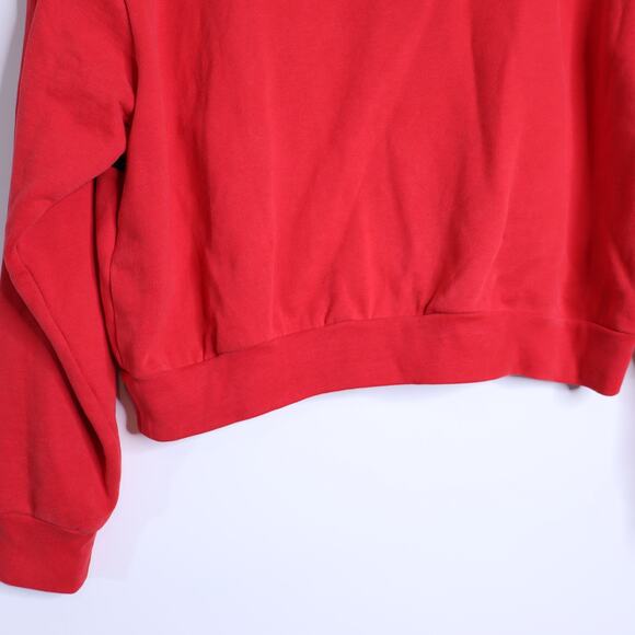 LEVI'S Half Zip Logo Sweatshirt Pullover Red Mock Neck Long Sleeve Women's M - Picture 8 of 12